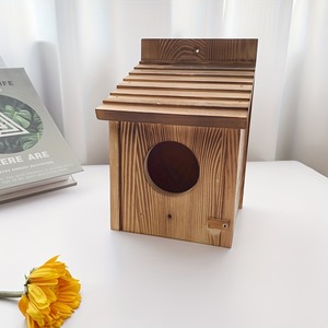 Nichoir en bois pour oiseaux 15x15x22cm, rectangulaire, durable, pour l'extérieur, pour oiseaux de compagnie - Product Image 4