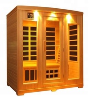 Sauna de luxe en carbone à faible EMF pour 2-3 personnes Utilisation intérieure Hammam Capsule de sauna infrarouge lointain avec lumières d'étoiles de thérapie