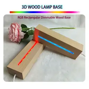 Wholesale Products Low Price 3D Rechargeable Led Table Night Light Base