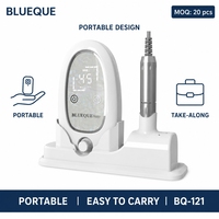 Taladro Eléctrico Portátil para Uñas BQ-121, 45000 RPM, 50W, Alto Rendimiento, Fácil de Transportar, Control Delantero/Trasero con Base de Carga