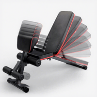Banc de musculation multifonction BaiChuang six-en-un pliable avec cadre en acier, chaise de fitness pour pompes et planche de rééducation dorsale pour la maison