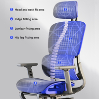 Chaise de bureau ergonomique en maille avec dossier haut inclinable pivotant avec accoudoirs 3D, repose-pieds creux, nouveau produit moderne de luxe 2025