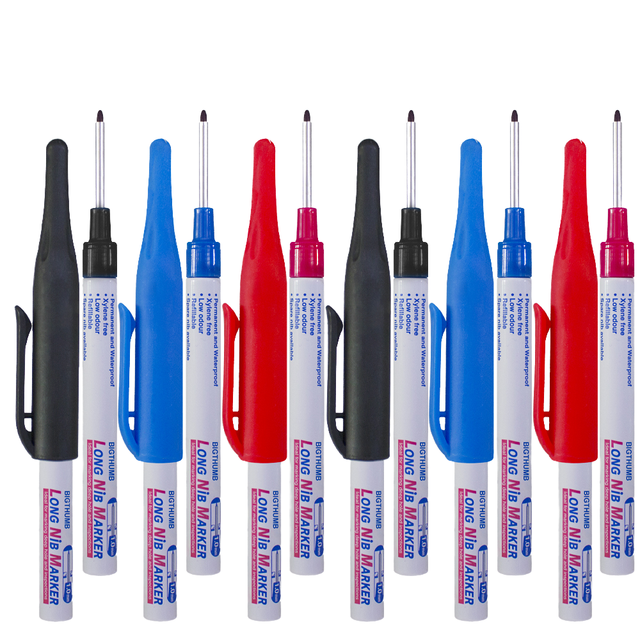 Deep Hole Marker Pen 20mm Long Nib Marker Pen Long Head Marker Pencil for Woodworking