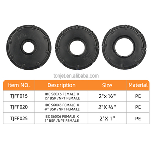 IBC托盘罐阀门排水适配器 3/4'' 1/2'' 1'' 花园软管水龙头水连接器 光滑聚丙烯塑料，适用于油箱 - Product Image 2