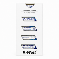 Piles alcalines AA LR6, blister de 4 piles primaires AA 1,5V, piles alcalines