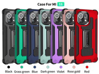 Étui armure Tschick pour Xiaomi Mi 11 K40 pour Redmi Note 9 8 Pro Max 10T LITE-5G 10T-5G coque de téléphone avec anneau métallique