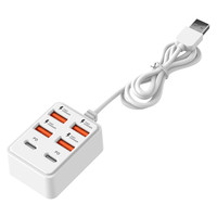 USB 2.0 Hub 1-zu-6 Konverter Mini Schnell-Lade-Dockingstation Multi-Port-Adapter für Mobiltelefone Großhandel Verfügbar