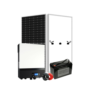 1kw, 3Kw, 5kw lai nhà năng lượng mặt trời dự án với Monocrystalline silicon Panels Lithium Ion battery MPPT điều khiển cho mái nhà gắn kết - Product Image 1