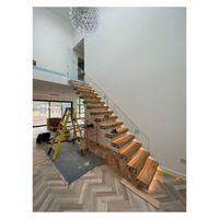 Escalier flottant à prix avantageux, escalier de luxe sur mesure, escalier flottant avec LED