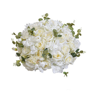 Boule florale en soie blanche, centre de table de mariage, ornement de fleurs artificielles réutilisable, pour douche nuptiale, fête d'anniversaire, toile de fond de scène - Product Image 6