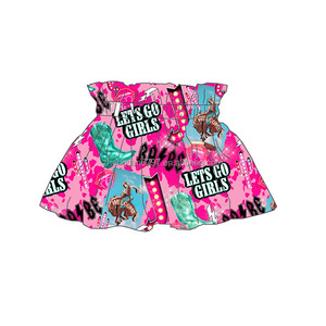 2022 confortevole Casual estate occidentale lascia andare ragazze stampa modello bambina gonna elastica a vita alta gonna Tutu moda bambino - Product Image 1