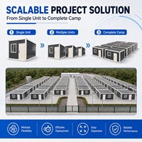 Maison conteneur préfabriquée en acier de 20 pieds et 40 pieds, maison modulaire résistante aux ouragans, petite maison pour chantier de construction