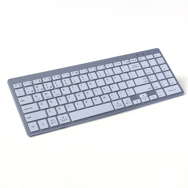 New 94Keys Qwerty Wireless BT USB 3.0 Scissor Switch Multi-device Connection Rechargeable Dual Mode Ultra Slim Keyboard