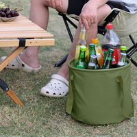 Tragbarer Outdoor-Faltbarer Eimer, Erweiterbarer Auto-Wassertank für Camping, Picknick & Wäsche, Kochgeschirr