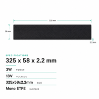 Mini panneau solaire ETFE 3W 18V pour ouvre-porte solaire et système d'alimentation de caméra de sécurité CCTV sans fil