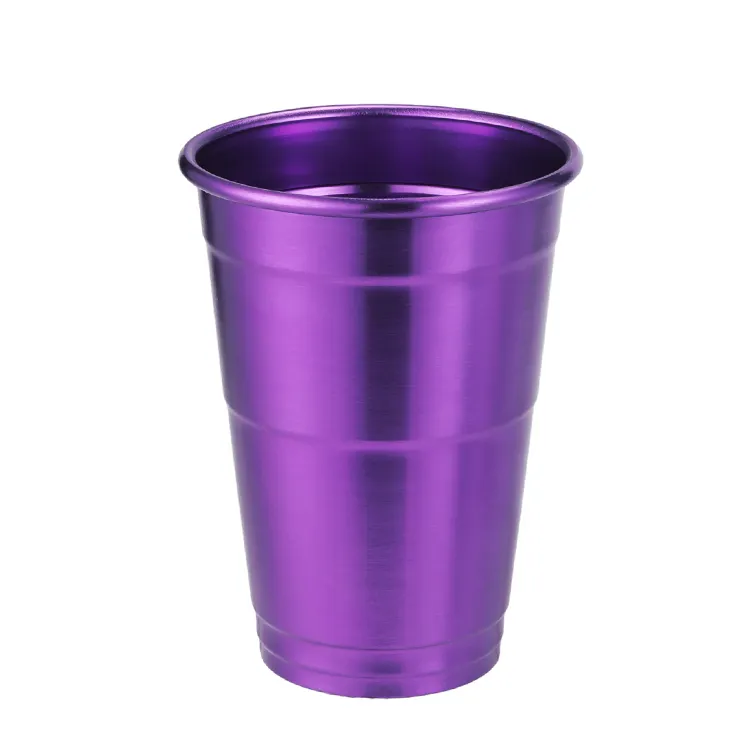 Factory Price Classic Disposable Aluminium Cups Frozen Drinking Cups Colourful Aluminium Coffee Cups