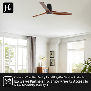 The simplest modern 52 inch <b>ceiling</b> <b>fan</b> <b>with</b> <b>remote</b> control, silence, 3 blades, wooden body, DC motor - smart home <b>fan</b> - Product Image 5
