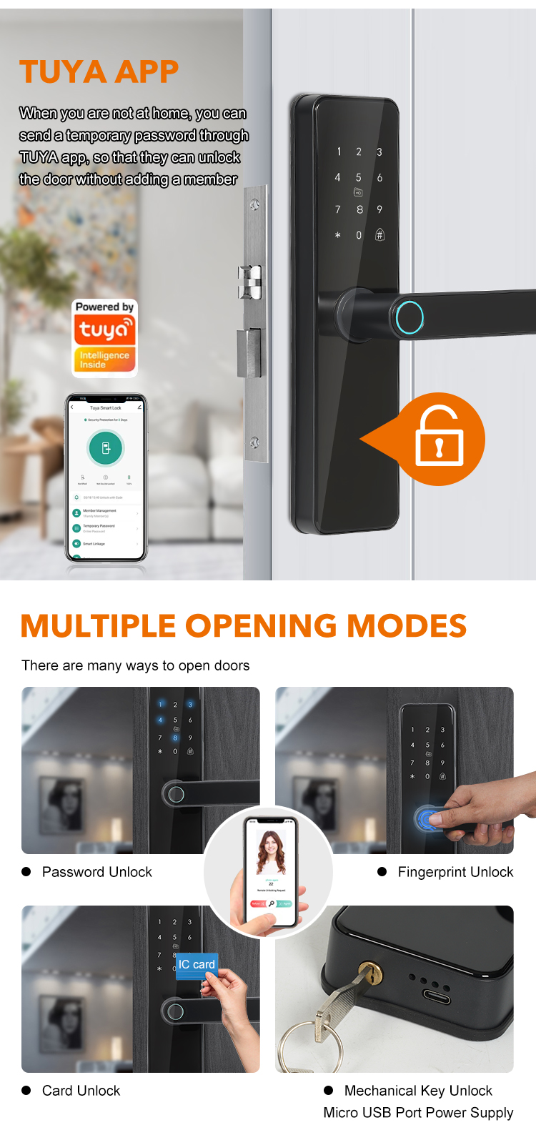 smart lock door waterproof