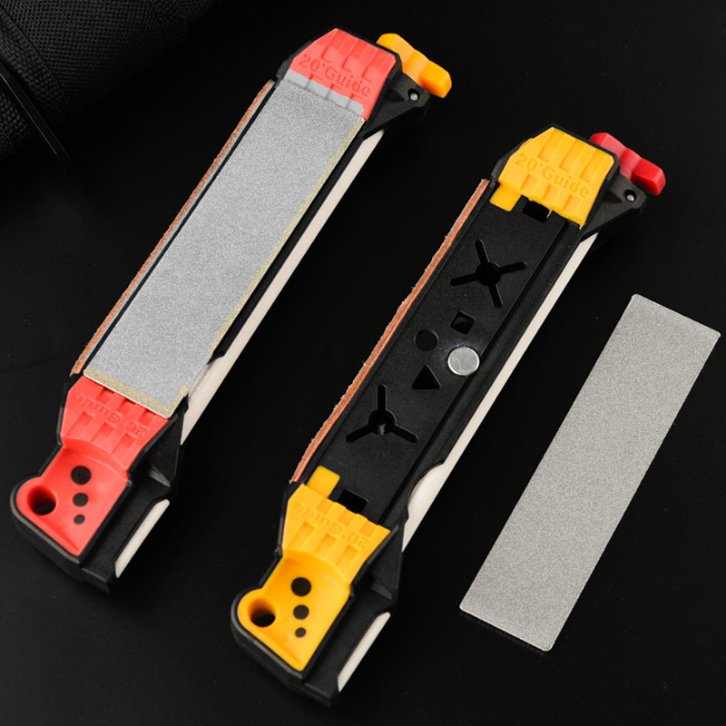 Portable Double-Sided Outdoor Multifunctional Knife Sharpener for Sharpening Scissors and Kitchen Knives Durable Metal Tool