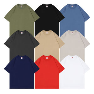 เสื้อยืดผู้ชาย 210GSM ผ้าฝ้าย 100% ทรงสตรีทแวร์ คอโอ แขนสั้น ทรงปกติ หนัก - Product Image 2