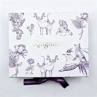 Boîte cadeau rigide pliable magnétique personnalisée avec ruban, emballage de luxe pour coffret de parfum, cosmétiques, bijoux, mariage, entreprise