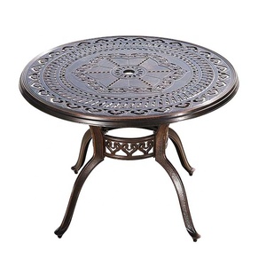 <span class=keywords><strong>Table</strong></span> en métal vintage en aluminium coulé pour l'extérieur, cafétéria, <span class=keywords><strong>jardin</strong></span> - Product Image 1