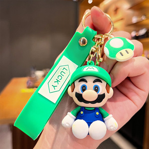 Porte-clés en silicone 3D Anime <span class=keywords><strong>Mario</strong></span>, petit cadeau, figurine de voiture, pendentif créatif souple pour sac, non toxique, vente en gros - Product Image 6