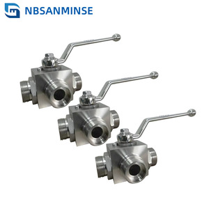 Vanne à bille trois voies KHB3K SS316 1 pouce filetée haute pression pour eau, huile et autres fluides pour systèmes hydrauliques et pneumatiques - Product Image 3
