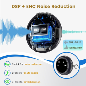 Micrófono Inalámbrico 2 en 1 con Cancelación <span class=keywords><strong>de</strong></span> Ruido para Teléfono Móvil, con Estuche <span class=keywords><strong>de</strong></span> Carga, Clip y Botón - Product Image 5