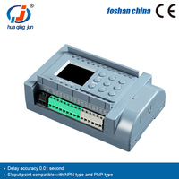 Huaqingjun 8-in 8-out Transistor Output PLC 2AI 0-10V Control DE APLICACIÓN DE TELÉFONO Programable WIFI PLC para inversor