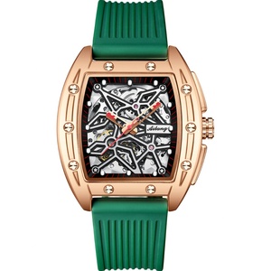 AILANG 8616 Montre automatique pour homme, rectangulaire, tendance, à cadran ajouré, étanche, avec logo personnalisé - Product Image 4