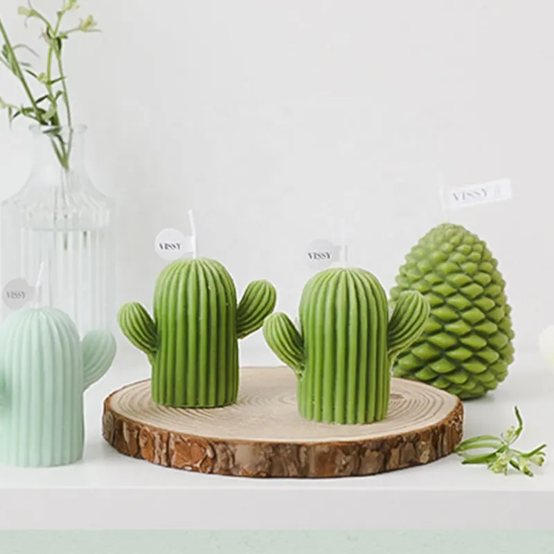 Velas de Cactus de alta calidad, accesorios de fragancias para el hogar, diseño de Cactus bonito
