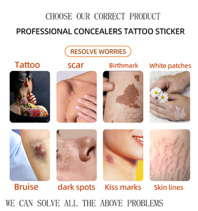 Autocollant de tatouage temporaire personnalisé, couvrant entièrement la cicatrice, imperméable, maquillage corporel, application sur le bras, taille unique, impression numérique - Product Image 2