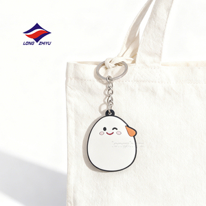 Longzhiyu 20 Years Pvc Key Chain Super Factory Custom Flat Silicon Rubber logo Carabiners 2D Soft Pvc Cute Promotional Keychain