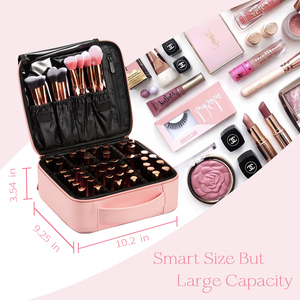 Travel <b>Makeup</b> Bag with Adjustable Dividers Multi Function Cosmetic Artist Bag Storage Durable Portable Make up Organizer <b>Case</b> - Product Image 5