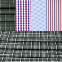 2025 approvisionnement d'usine en gros fil teint tissu à carreaux 100% coton tissé tissu à carreaux pour homme chemise et veste