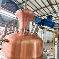 ZJ 1000L Koperen Pot Distilleerapparaat voor Fruitdistillatie, Alcohol, Gedistilleerde Geest, Kolomdistilleerder