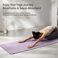 Tapete de Yoga Premium de 0.5cm de Grosor, Alta Calidad, de Caucho Natural, Ecológico, Antideslizante, Sin Olor, Fácil de Transportar, Ligero