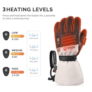Gants de ski chauffants imperméables en cuir de chèvre écran tactile imperméable hiver chaud 3M <span class=keywords><strong>Thinsulate</strong></span> App Control gants de ski chauffants - Product Image 3