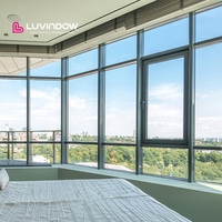 Ventana Abatible de Aluminio con Rotura de Puente Térmico de Alto Rendimiento y Rentable para Edificios Comerciales y Proyectos