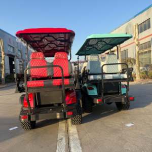 नवीनतम डिजाइन मूल 6-सीटर मिनी हाई चेसिस इलेक्ट्रिक गोल्फ कार्ट लीड एसिड लिथियम बैटरी अनुकूलित गोल्फ क्लब कार्ट - Product Image 5