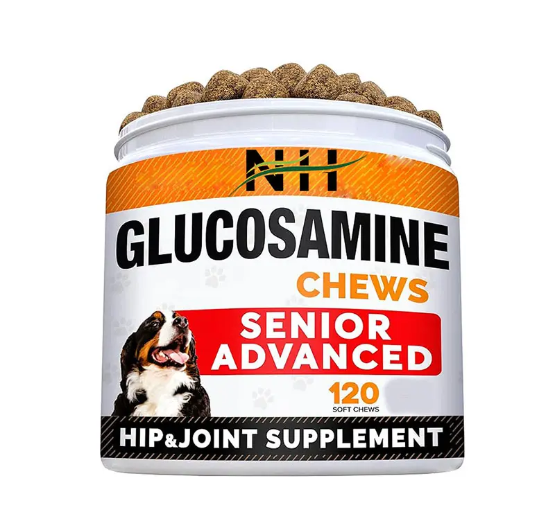 Senior Gevorderde Glucosamine Gewrichtssupplement Heup & Gewrichtspijn Verlichting, Coprofagie Ontlasting Eten Afschrikmiddel-Omega-3