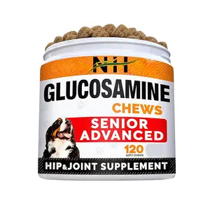 Supplément articulaire de glucosamine avancé pour senior Soulagement de la douleur à la hanche et aux articulations, Tabouret de coprophagie Dissuasion alimentaire-Oméga-3