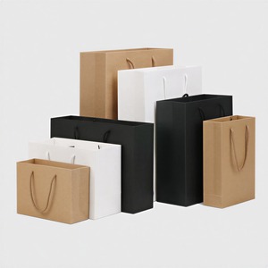 Favourite Recycled Kraft Paper Packaging <b>Bags</b> with Digital Printing Cotton Rope Handle Custom Logo-Gift & <b>Craft</b> Use - Product Image 1