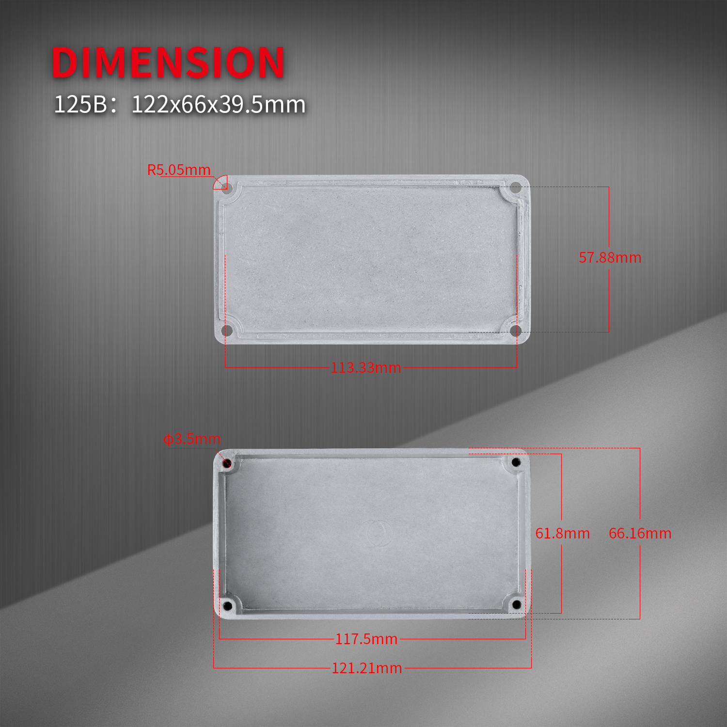 thumbnail image 2 of LANDTONE 125B Style Diecast Aluminum Enclosure For DIY Pedal Kit Free 2 of 13