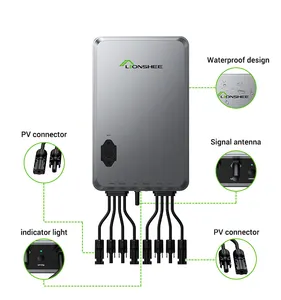 Nova energia para geração de energia fotovoltaica 3kw 5kw microinversor 800w PV HUB 1600W on Grid bateria híbrida