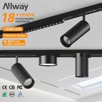 Lampe sur rail LED magnétique réglable encastrable en aluminium OEM&ODM pour l'intérieur, hôtels, bars et lieux commerciaux (vente en gros)