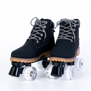 <span class=keywords><strong>Pattini</strong></span> a rotelle sportivi a quattro ruote con ruote lampeggianti in PU/PVC, <span class=keywords><strong>pattini</strong></span> da pattinaggio artistico a doppia fila, stivali francesi Martin, <span class=keywords><strong>pattini</strong></span> a rotelle ABEC-7 - Product Image 4