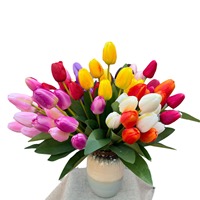 Bunga Tulip Buatan Tangan Realistis untuk Pernikahan, Buket Pengantin, Dekorasi Grosir E-commerce Lintas Batas