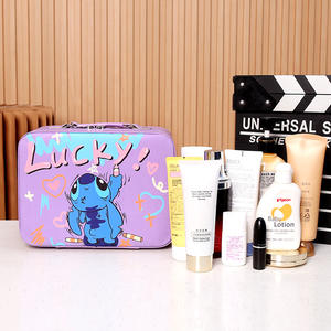 批发卡通设计大号便携式化妆包专业化妆收纳包带手柄 - Product Image 4